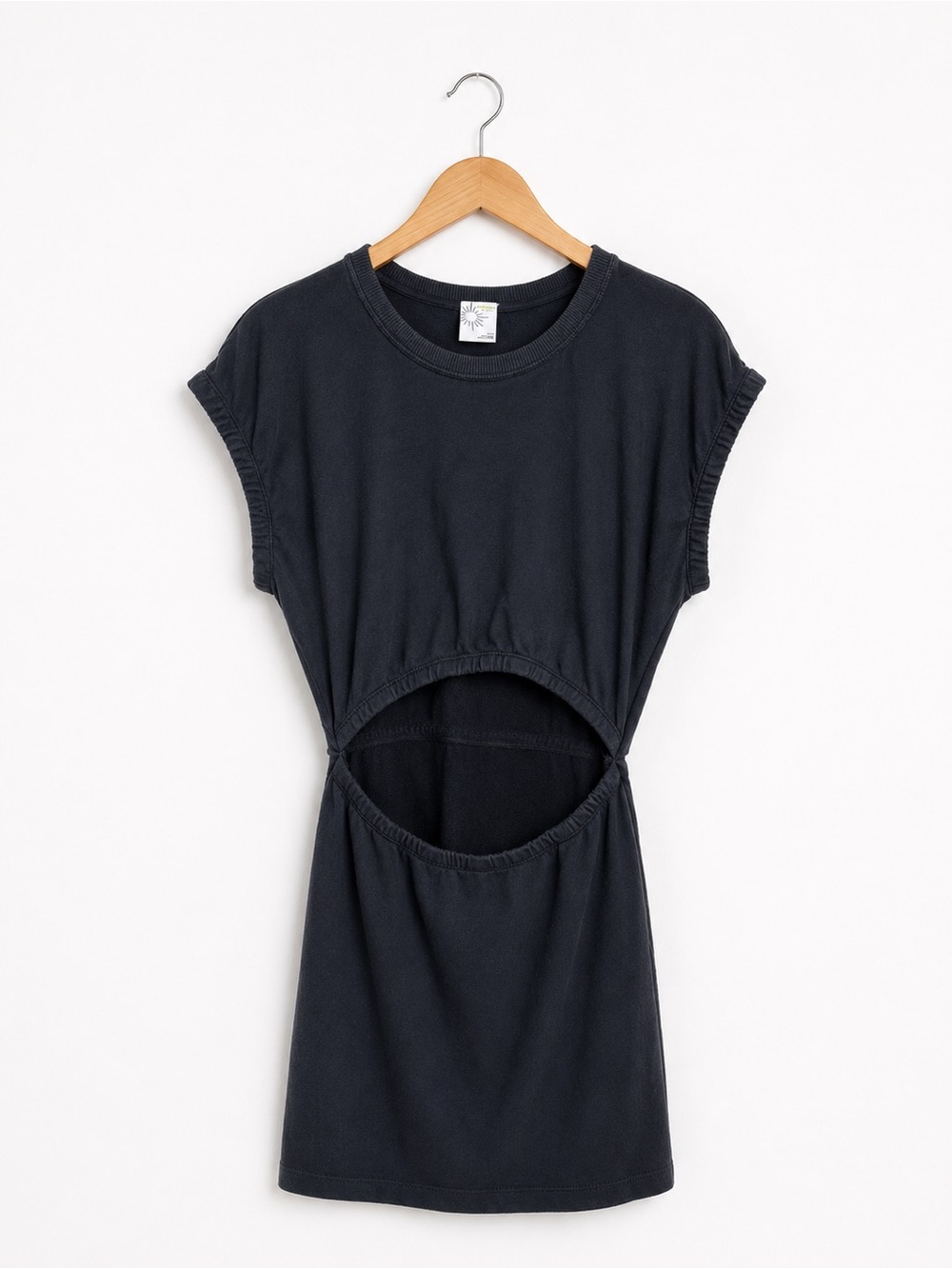 Aerie Offline Black Cutout Mini Dress Small Athleisure Casual Chic Minimalist
